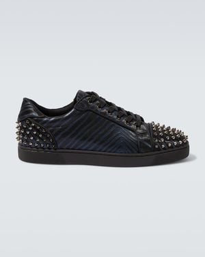 Christian Louboutin Seavaste Leather Trainers - Black