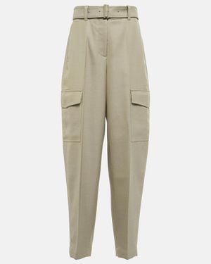 JOSEPH Devonport Wool-Blend Trousers - Natural