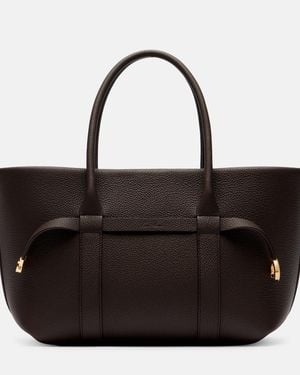 Loro Piana Ghiera Small Leather Shopper - Black