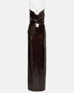 Magda Butrym Sequined Draped Gown - Purple