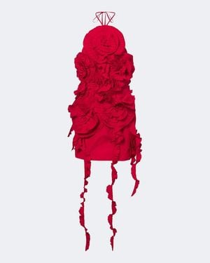 Blumarine Verziertes Minikleid - Rot