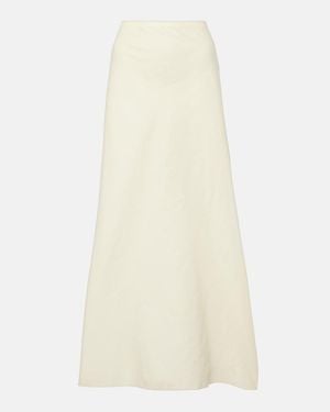 KHAITE Mauva Silk And Cotton Organza Maxi Skirt - White
