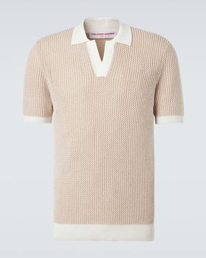 Orlebar Brown Horton Crochet Cotton Polo Jumper - Natural
