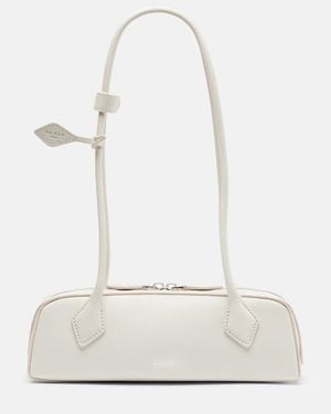 Alaïa Le Teckel Small Leather Shoulder Bag - White