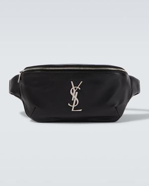 Saint Laurent Cassandre Leather Belt Bag - Black