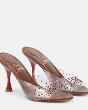 Christian Louboutin Nudes Degramule Embellished Mules - Multicolour