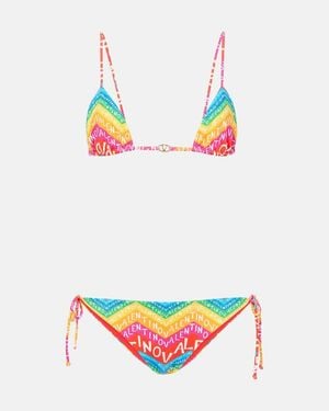 Valentino Chevron 24 Bikini - Red