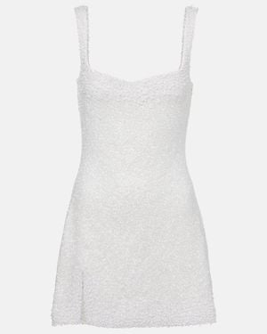 Clio Peppiatt Vestido Corto Venus Adornado - Blanco