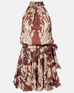 Poupette Bianca Printed Minidress - Brown