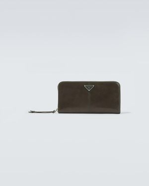 Prada Portemonnaie Aus Leder - Weiß