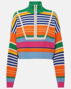 STAUD Cropped-Pullover Hampton aus einem Baumwollgemisch - Mehrfarbig