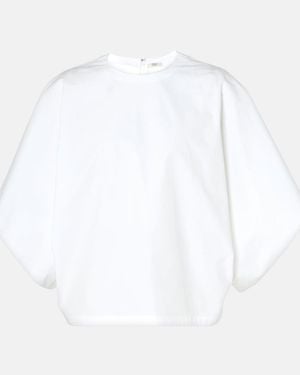FFORME Tenley Draped Cotton Top - White