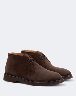 Brunello Cucinelli Desert Boots Aus Veloursleder - Braun