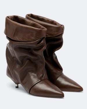 Isabel Marant Edrik Leather Ankle Boots - Brown