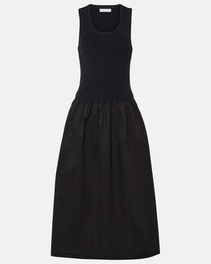 Proenza Schouler Label Malia Cotton Poplin Maxi Dress - Black