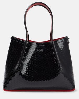 Christian Louboutin Cabarock Mini Patent Leather Tote Bag - Black