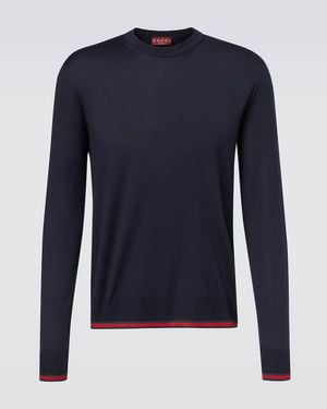Gucci Pullover Aus Wolle - Blau