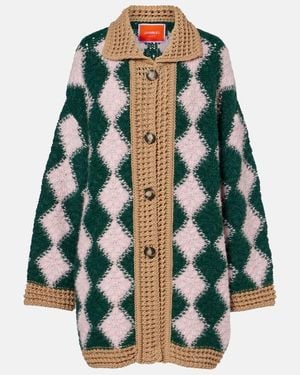 La DoubleJ Cardigan De Croche En Mezcla De Lana - Verde