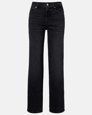 7 For All Mankind Stovepipe Straight Jeans - Blue