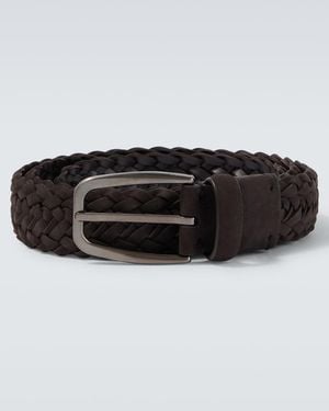 ZEGNA Guertel Aus Leder - Schwarz