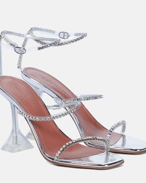 AMINA MUADDI Gilda Embellished Pvc Sandals - White