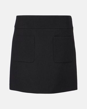 Chloé Wool Crepe Miniskirt - Black