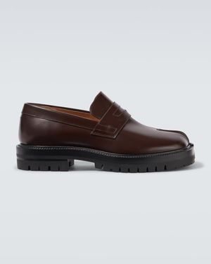 Maison Margiela Tabi Country Leather Loafers - Brown