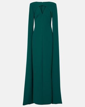 Safiyaa Sarita Cutout Crepe Gown - Green