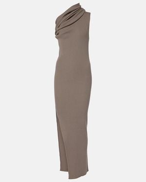 Rick Owens One-Shoulder Maxi Dress - Brown