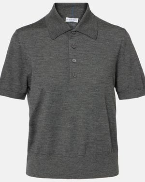 Burberry Wool Polo Shirt - Gray