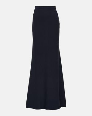 Valentino Garavani High-Rise Silk Maxi Skirt - Blue