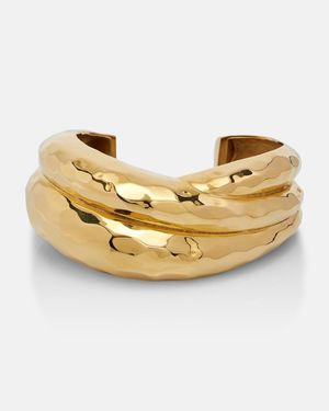 Saint Laurent Intertwined Cuff Bracelet - Metallic