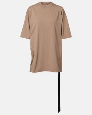 Rick Owens Oversized Cotton Jersey T-Shirt - Natural