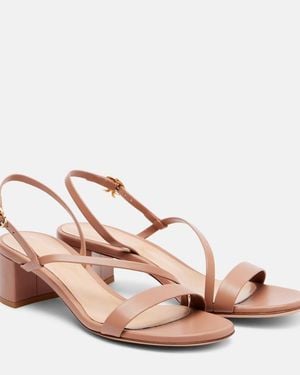 Gianvito Rossi Betsey 45 Leather Sandals - Pink
