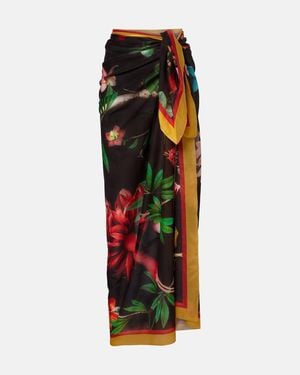 La DoubleJ Zooflora Placee Cotton Beach Cover-Up - Red