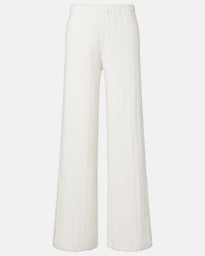 Lisa Yang Shannen Cotton And Cashmere Wide-Leg Trousers - White