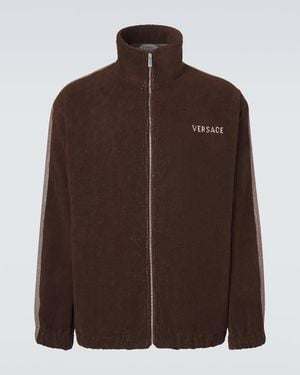 Versace Jacke Aus Baumwollfrottee - Braun