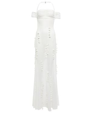 Jacquemus Verzierte Robe La Robe Mazzolu - Weiß
