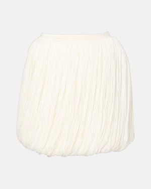 Alaïa Fringes Skirt - White