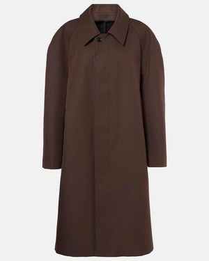 Lemaire Mantel Aus Einem Wollgemisch - Braun