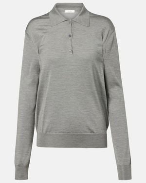 The Row Polopullover Lilienne Aus Seide - Grau