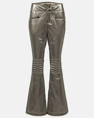Perfect Moment Aurora Low-Rise Metallic Flared Ski Trousers - Grey