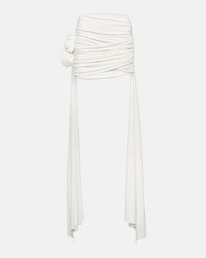 Magda Butrym Applique Ruched Miniskirt - White