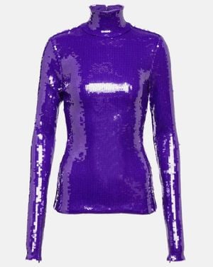 LAQUAN SMITH Lupetto Con Paillettes - Viola