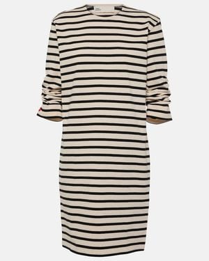 Tory Burch Striped Cotton Minidress - Black