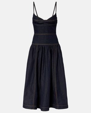 Zimmermann Denim Midi Dress - Blue