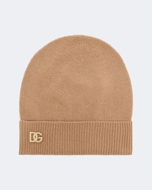Dolce & Gabbana Gorro Dg De Lana Virgen Adornado - Neutro