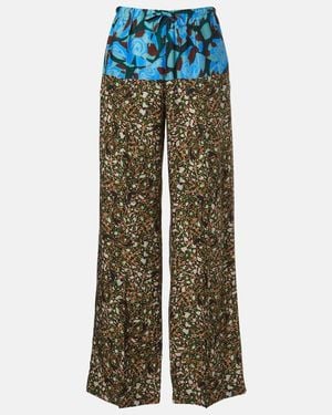 Dries Van Noten Printed Wide-Leg Trousers - Multicolour