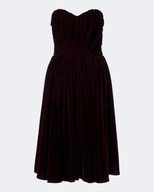 Dolce & Gabbana Velvet Bustier Dress - Black