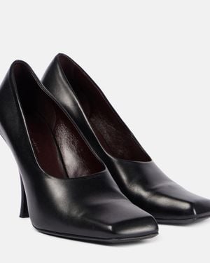 KHAITE Eva Leather Court Shoes - Black